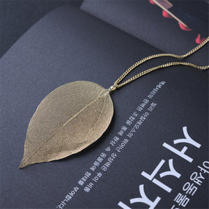 Azamanda™ Gold Plated Leaf Necklace
